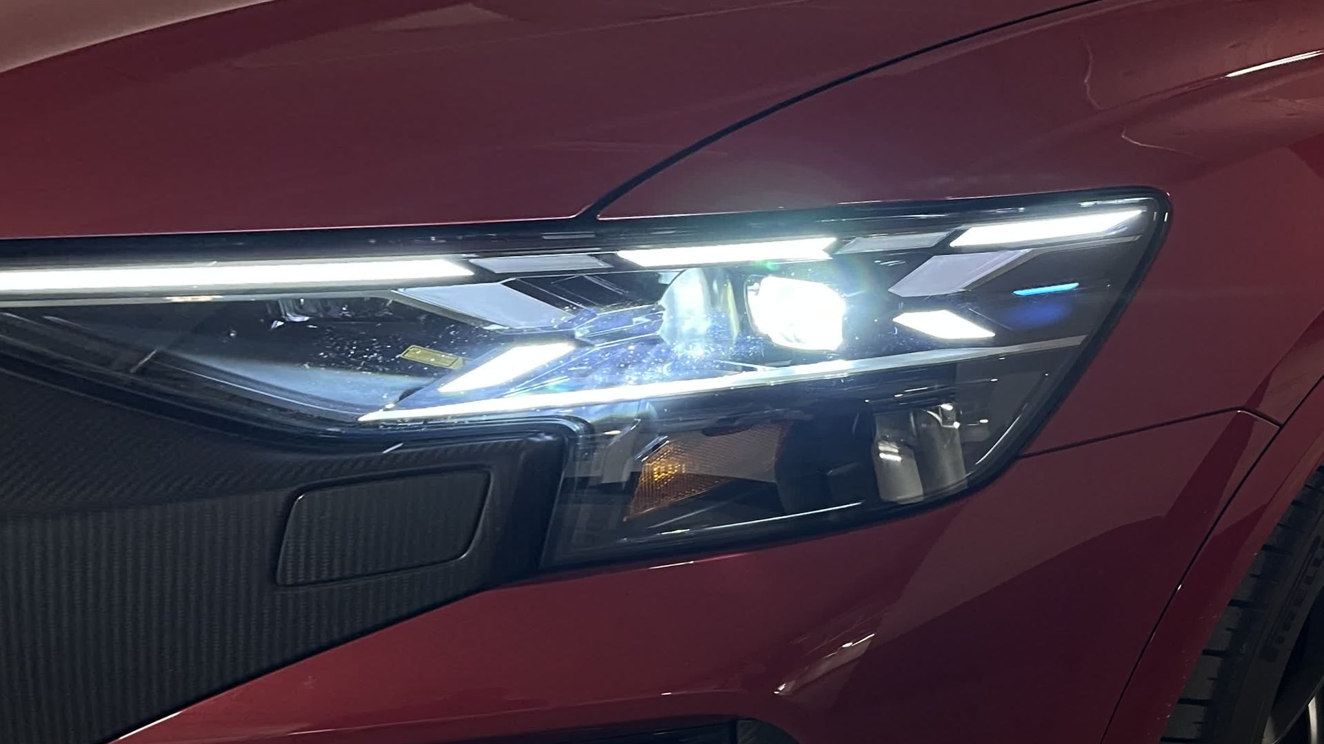 Audi headlights after Matrix activation